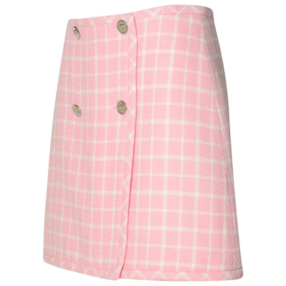 Versace Pink Virgin Wool Blend Skirt